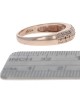 3 Row Diamond Tapered Band in Rose Gold